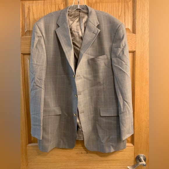 Austin Reed Window Pane Plaid Sports Coat Blazer Men’s Size 46R - Union Made USA - Picture 3 of 7